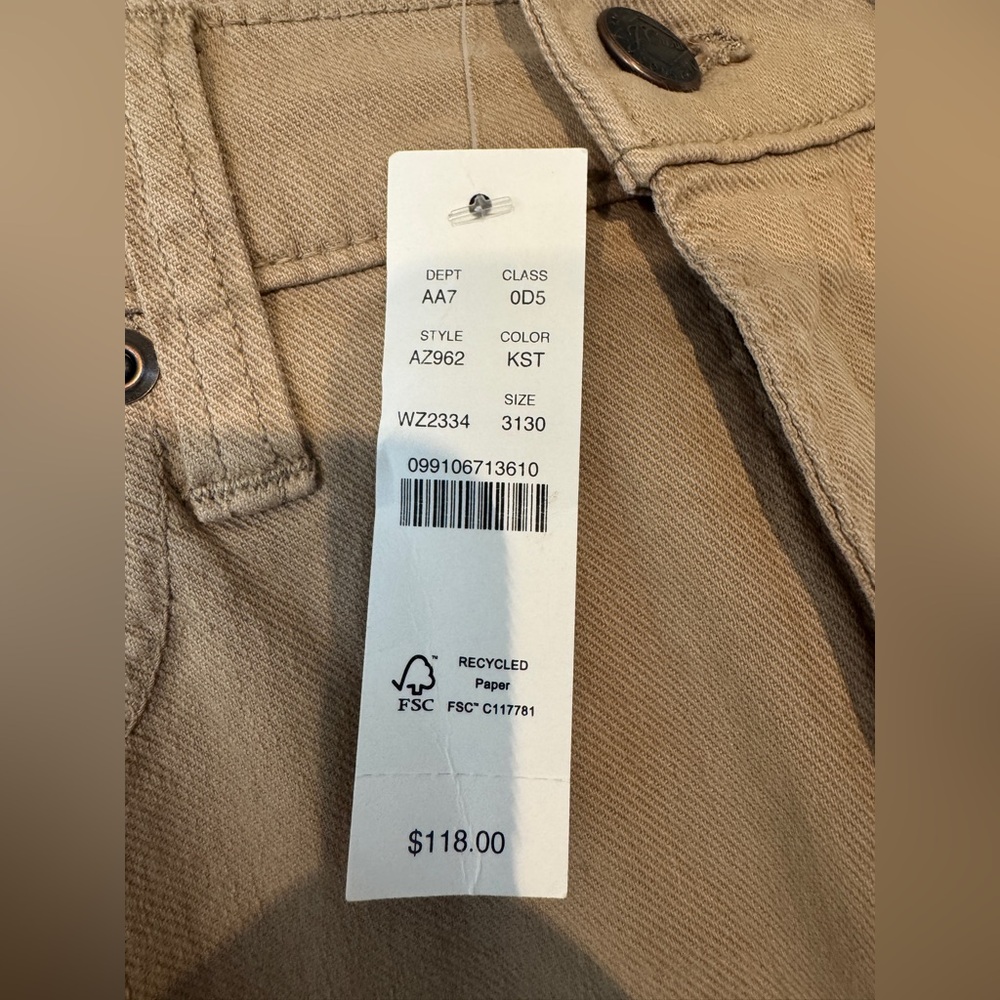 J. Crew 770 Straight-Fit Stretch Garment-Dyed 5-Pocket pant.Khaki. W 31 NWT/$118 - Picture 6 of 13